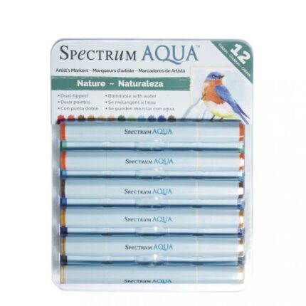 SPECTRUM AQUA DOUBLE BRUSH PENS 12PCS SET NATURE