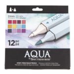SPECTRUM AQUA DOUBLE BRUSH PENS 12PCS PRIMARY