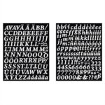 RAYHER STICKER ALPHABET+NUMBERS CLASSIC WHITE