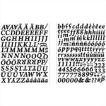 RAYHER STICKER ALPHABET+NUMBERS CLASSIC BLACK