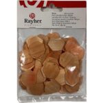RAYHER PETYS WOODEN FLAKES 100PCS 2X2.2CM YELLOW