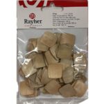 RAYHER PETYS WOODEN FLAKES 100PCS 1.7X1.8CM LIGHT GREEN