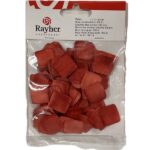 RAYHER PETYS WOODEN FLAKES 100PCS 1.7X1.8CM WINE RED