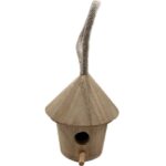 RAYHER WOODEN BIRDHOUSE ROUND 8X6CM