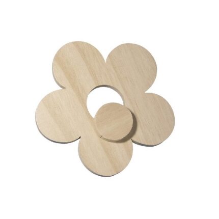 RAYHER WOODEN FLOWER 12X1.2CM