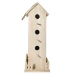 RAYHER WOODEN BIRDHOUSE WITH FENCE 44X19X16CM