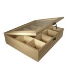 RAYHER WOODEN TEA BOX 28.5X23.5X7CM [12 PARTS]