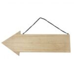 RAYHER WOODEN ARROW 38.5X14.8CM [WITH METAL CHAIN]
