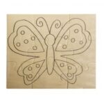 RAYHER WOODEN PUZZLE 17.6X14.7CM  BUTTERFLY