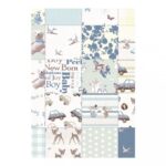 RAYHER DECO MACHE DECOUPAGE PAPER 22G 26X37.5CM 3PCS LIGHT BLUE PATCHWORK