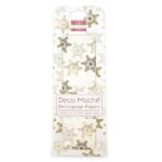 RAYHER DECO MACHE DECOUPAGE PAPER 22G 26X37.5CM 3PCS SNOWFLAKES