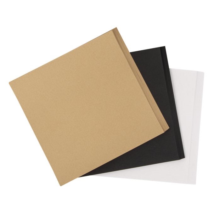 R67369999.jpg RAYHER ORIGAMI FOLDING PAPERS 80-100G 15X15CM 100SH BLACK/WHITE/BROWN - Image 1