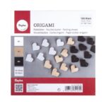 RAYHER ORIGAMI FOLDING PAPERS 80-100G 15X15CM 100SH BLACK/WHITE/BROWN - Image 2