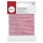 RAYHER CORDED RIBBON 6MM/3M [WITH STITCH] ANTIQUE PINK