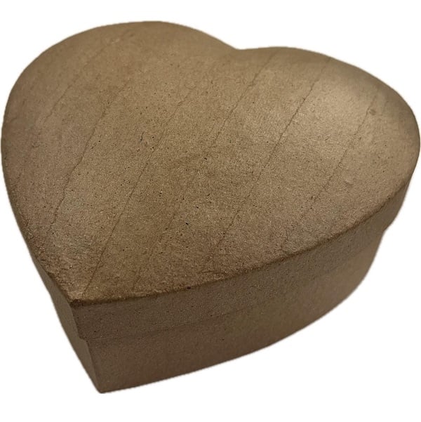 R7132100.jpg RAYHER PAPIER MACHE BOX 15X15X5CM HEART - Image 1