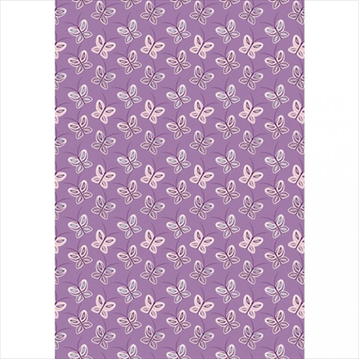 R71961000.jpg RAYHER DECO MACHE DECOUPAGE PAPER 27G 26X37.5CM 3PCS LILAC BUTTERFLIES - Image 1