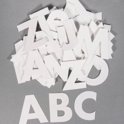 RAYHER PAPER LETTERS 250G 7CM 79PCS WHITE