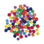 RAYHER POMPONS MIX 15MM 80PCS RAINBOW