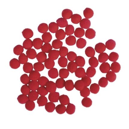 RAYHER POMPONS 7MM 70PCS RED