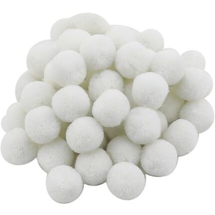 RAYHER POMPONS 15MM 60PCS WHITE