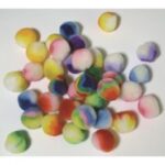 RAYHER POMPONS 25MM 35PCS RAINBOW MIXED