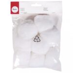 RAYHER POMPONS 60MM 8PCS WHITE