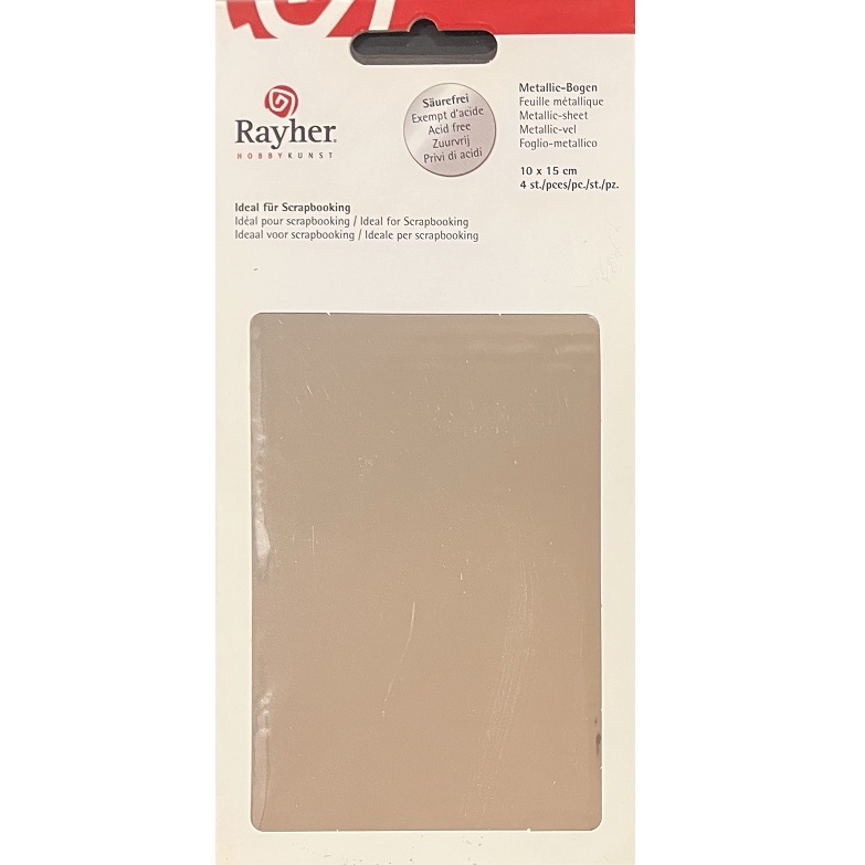R7870822.jpg RAYHER METALLIC SHEET 10X15CM 4PCS SILVER - Image 1