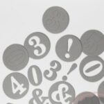 RAYHER PAPIER MACHE D.7.5CM 42PCS NUMBERS + SIGNS