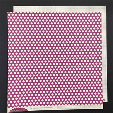 R79920000.jpg RAYHER SCRAPBOOK CARD 180G 30.5X30.5CM FUCHSIA POLKA DOT - Image 1