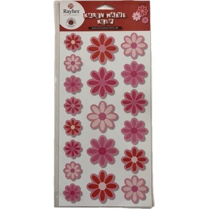 RAYHER DIE-CUT 2SIDED PAPER FLOWERS BABY PINK