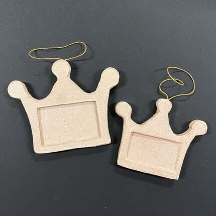 RAYHER PAPIER MACHE TAGS CROWN 2PCS [10X8 + 11.7X9.5CM]