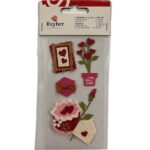 RAYHER MOTIF STICKER 2-5.5CM LOVE LETTER