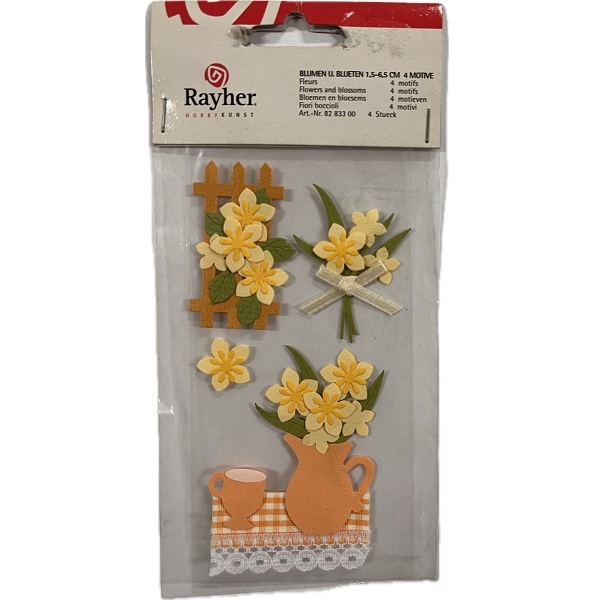 R8283300.jpg RAYHER MOTIF STICKER 1.5-6.5CM BLOSSOMS - Image 1