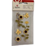 RAYHER MOTIF STICKER 1.5-7.5CM SUNFLOWER