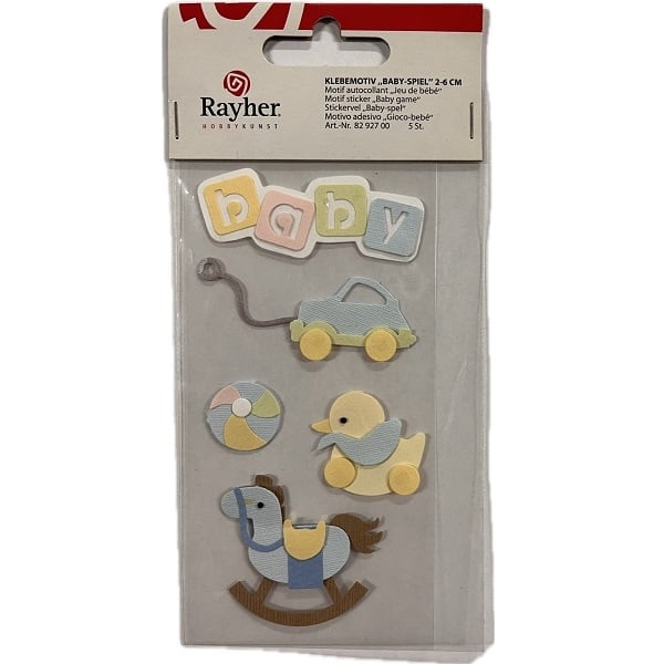 R8292700.jpg RAYHER MOTIF STICKER 2-6CM BABY GAME - Image 1