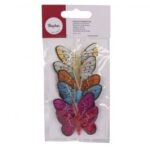 RAYHER BUTTERFLY OF FEATHERS 5CM 6PCS