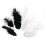 RAYHER COMBINATION OF FEATHERS 3-10CM 10G BLACK+WHITE