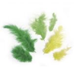 RAYHER COMBINATION OF FEATHERS 3-10CM 10G GREEN COLOURS
