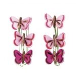 RAYHER BUTTERFLY OF FEATHERS 2-4CM 6PCS PINK COLOURS