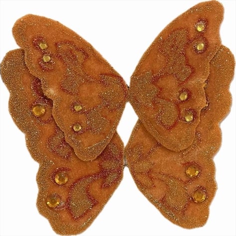R8521574.jpg RAYHER VELVET ANGELS WINGS 2PAIRS/4PCS 9+12CM CINNAMON - Image 1