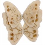 RAYHER VELVET ANGELS WINGS 2PAIRS/4PCS 9+12CM CREAM