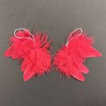RAYHER ANGELS FEATHER WINGS 5CM 2PCS WINE RED