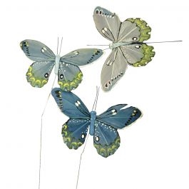 R8525509.jpg RAYHER BUTTERFLY OF FEATHERS 10CM 3PCS BLUE - Image 1