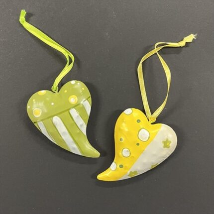 RAYHER METAL HANGER HEART 7CM 2PCS