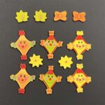 RAYHER WOODEN OBJECTS COLOURED DRAGONS 1.5-4.5CM 12PCS