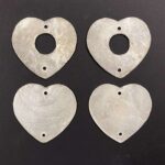 RAYHER PEARLY ELEMENT HEART 6CM 4PCS WHITE