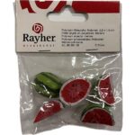 RAYHER POLYRESIN OBJECTS WATERMELONS 2.5X1.5CM 5PCS