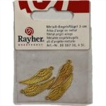 RAYHER METAL ANGEL WINGS 3CM 4PCS GOLD