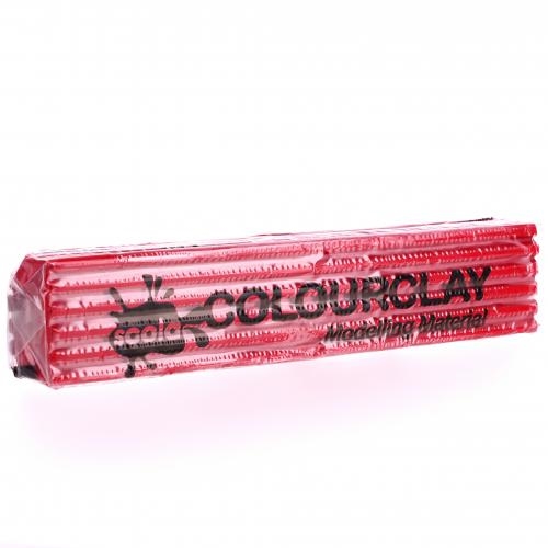 SCLD10103-24.jpg SCOLA COLOURCLAY PLASTICINE 500G CERISE RED - Image 1