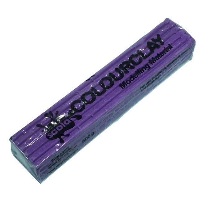 SCLD10103-28.jpg SCOLA COLOURCLAY PLASTICINE 500G VIOLET - Image 1